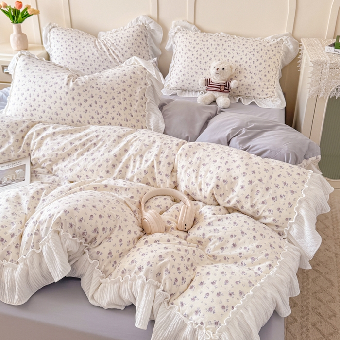 91家纺网 家纺一手货源 找家纺 橘子家 2026新款柔肤棉床单四件套 如故