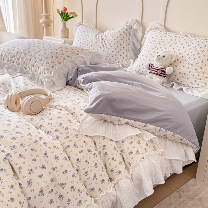 91家纺网 家纺一手货源 找家纺 橘子家 2026新款柔肤棉床单四件套 如故