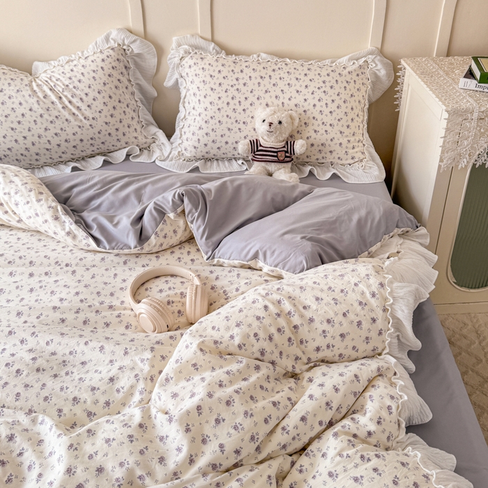 91家纺网 家纺一手货源 找家纺 橘子家 2026新款柔肤棉床单四件套 如故