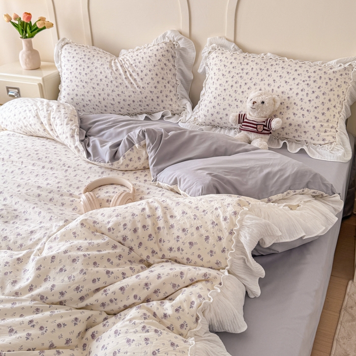 91家纺网 家纺一手货源 找家纺 橘子家 2026新款柔肤棉床单四件套 如故