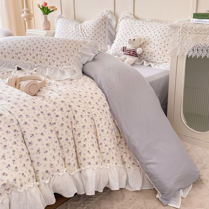 91家纺网 家纺一手货源 找家纺 橘子家 2026新款柔肤棉床单四件套 如故