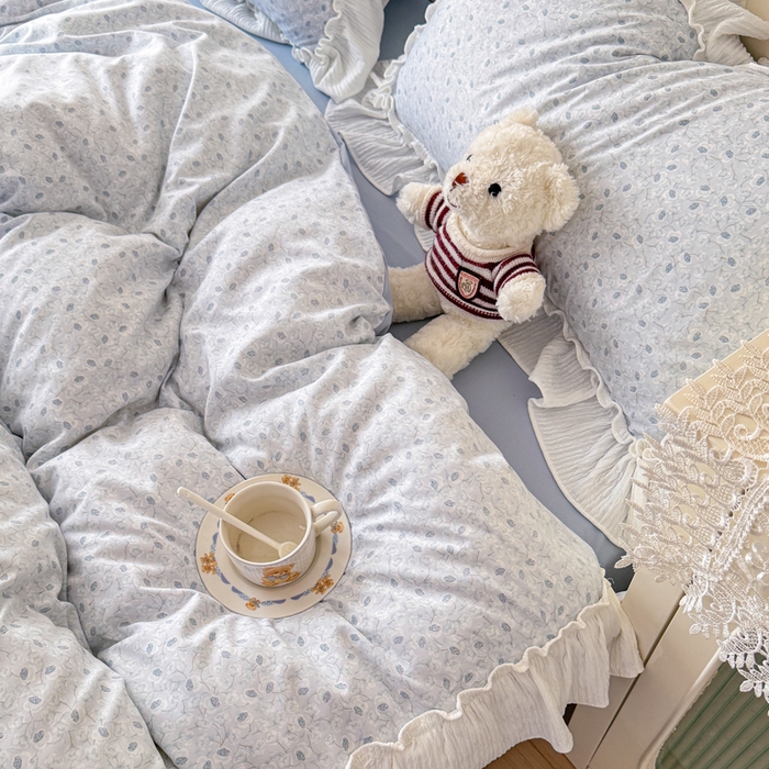 91家纺网 家纺一手货源 找家纺 橘子家 2026新款柔肤棉床单四件套 塞纳