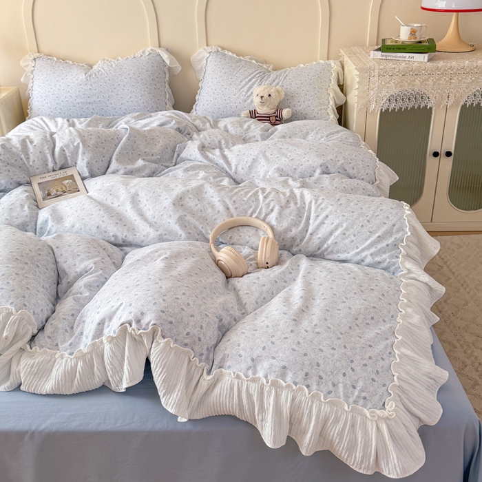 91家纺网 家纺一手货源 找家纺 橘子家 2026新款柔肤棉床单四件套 塞纳