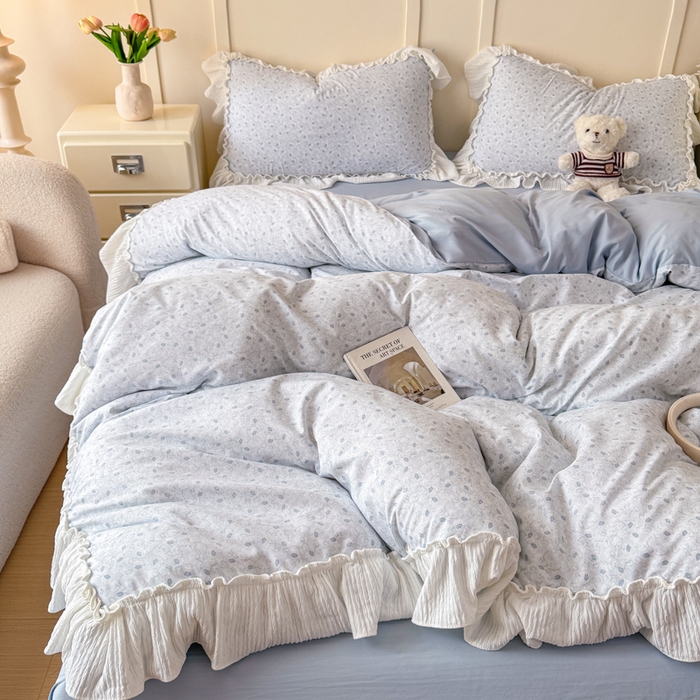 91家纺网 家纺一手货源 找家纺 橘子家 2026新款柔肤棉床单四件套 塞纳