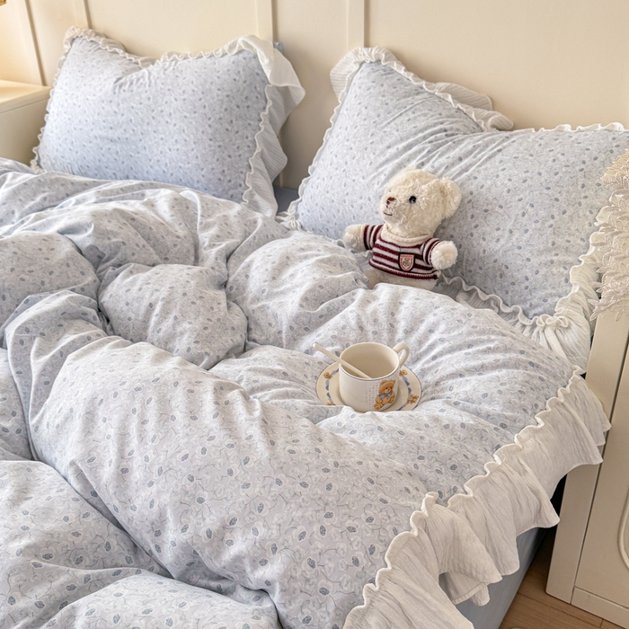 91家纺网 家纺一手货源 找家纺 橘子家 2026新款柔肤棉床单四件套 塞纳