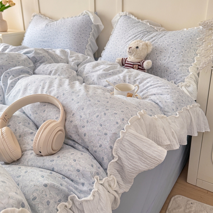 91家纺网 家纺一手货源 找家纺 橘子家 2026新款柔肤棉床单四件套 塞纳