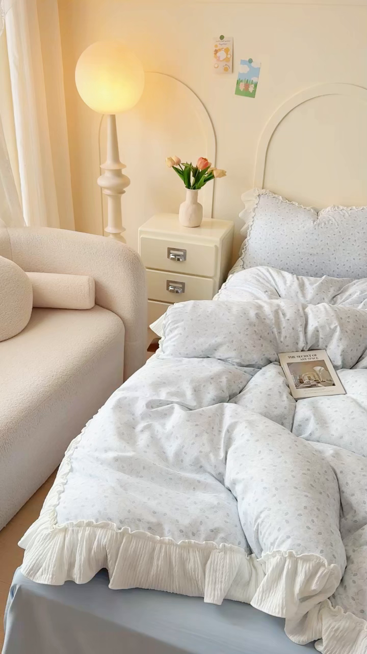 91家纺网 家纺一手货源 找家纺 橘子家 2026新款柔肤棉床单四件套 塞纳