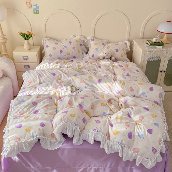 橘子家 2026新款柔肤棉床单四件套 水果派