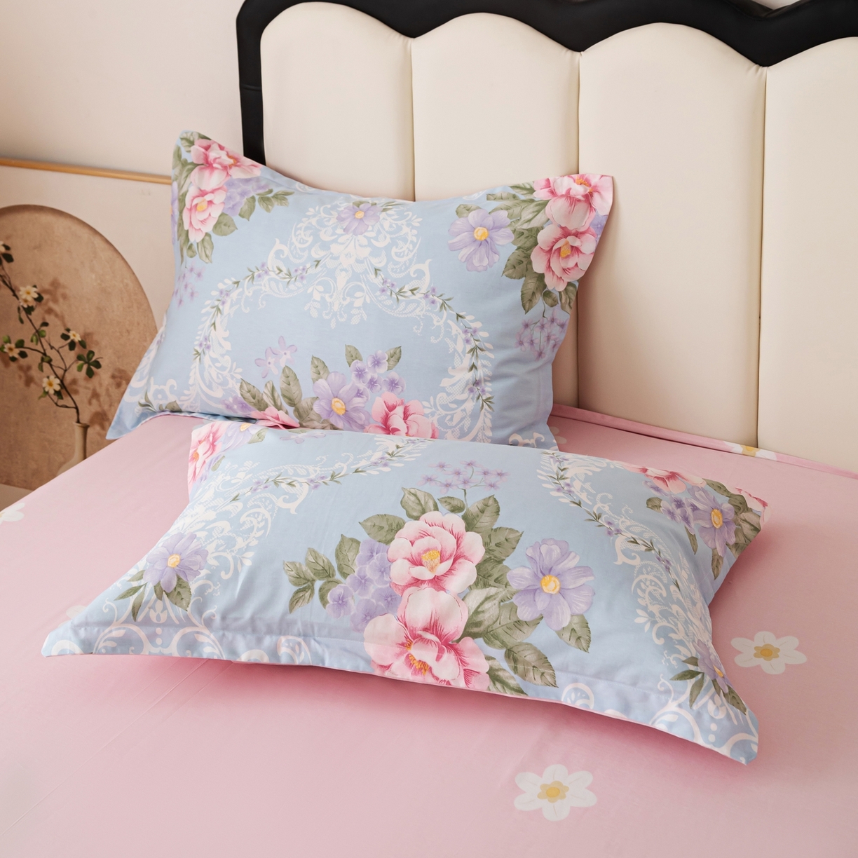 91家纺网 家纺一手货源 找家纺 梦纤绒 2026新款全棉纯棉印花四件套 花语