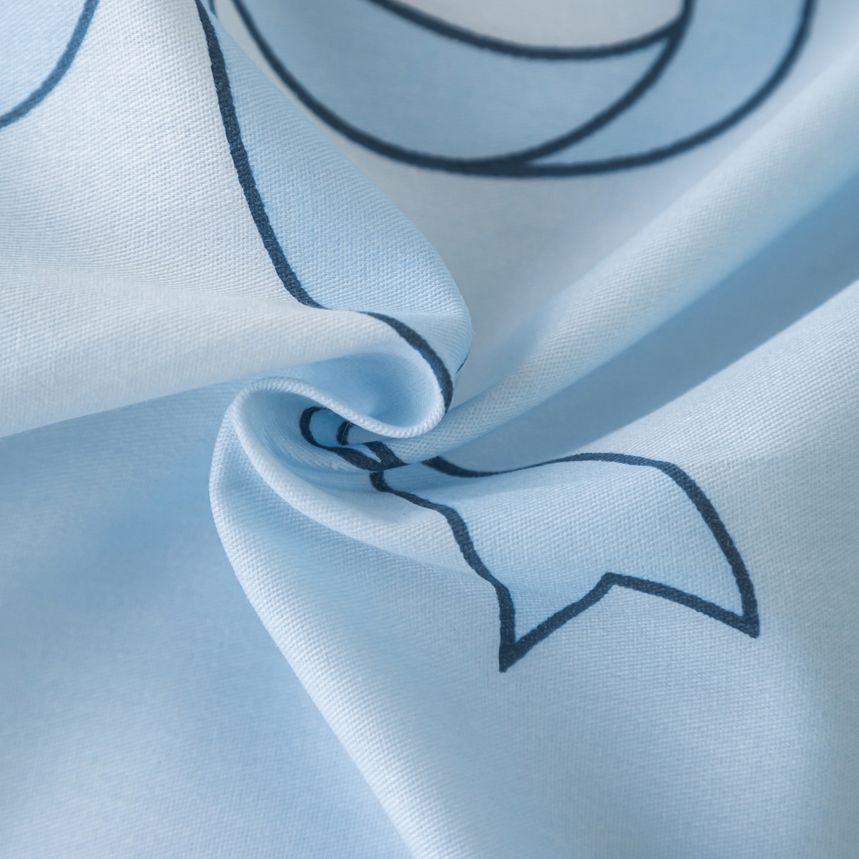 91家纺网 家纺一手货源 找家纺 梦纤绒 2026新款全棉纯棉印花四件套 蝴蝶结蓝