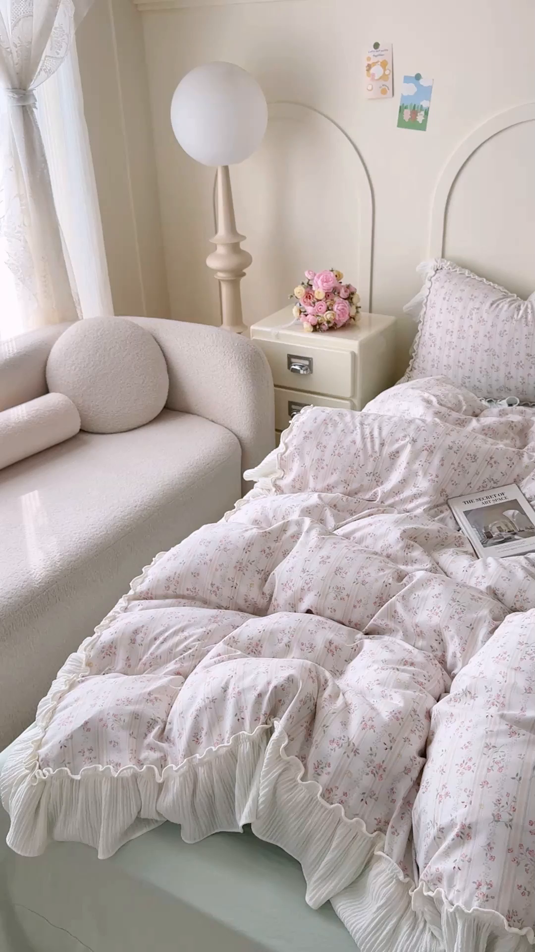 91家纺网 家纺一手货源 找家纺 橘子家 2026新款柔肤棉床单四件套 桃花诺