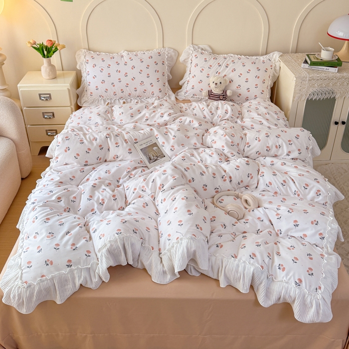 橘子家 2026新款柔肤棉床单四件套 甜茶