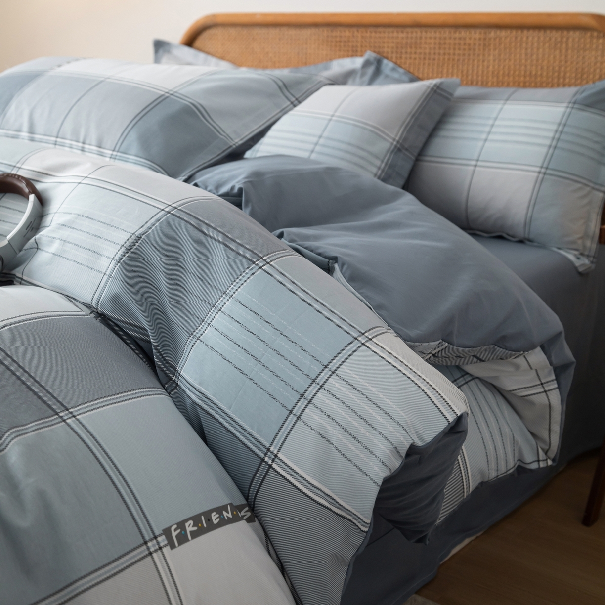 91家纺网 家纺一手货源 找家纺 梦纤绒 2026新款全棉纯棉印花四件套 方格律