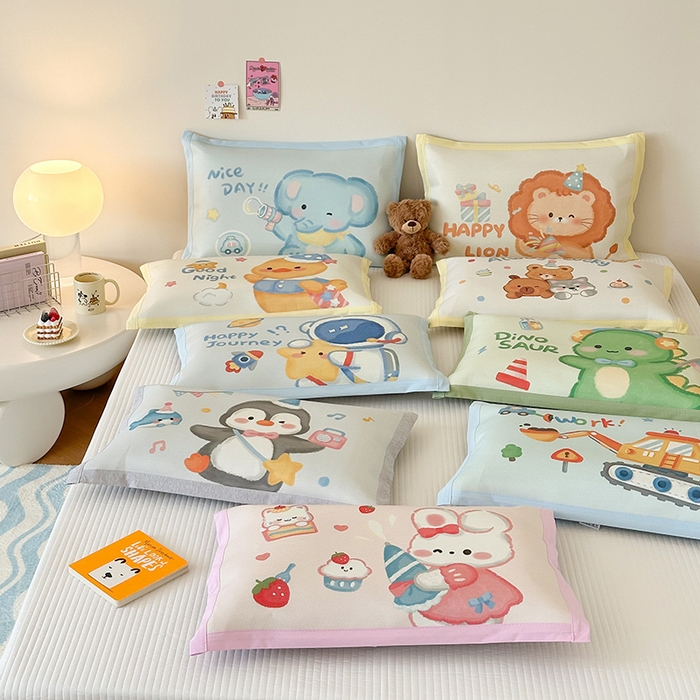 91家纺网 家纺一手货源 找家纺 嗨生活 2026新款大版加密冰丝枕套儿童枕套幼儿园枕套单品枕套枕套单件 组合图仅做展示不可下单