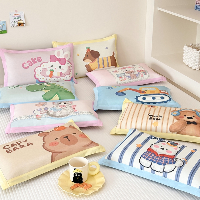 91家纺网 家纺一手货源 找家纺 嗨生活 2026新款大版加密冰丝枕套儿童枕套幼儿园枕套单品枕套枕套单件 组合图仅做展示不可下单