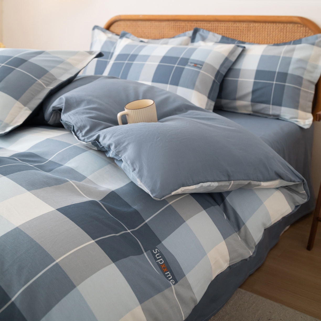 91家纺网 家纺一手货源 找家纺 梦纤绒 2026新款全棉纯棉印花四件套 格语