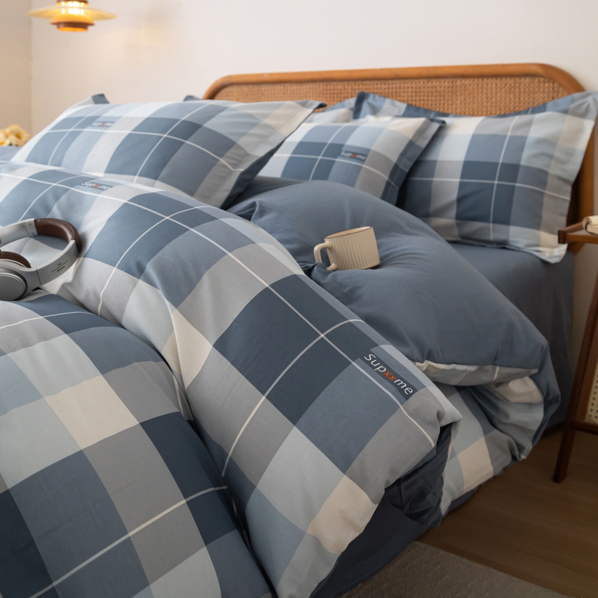 91家纺网 家纺一手货源 找家纺 梦纤绒 2026新款全棉纯棉印花四件套 格语