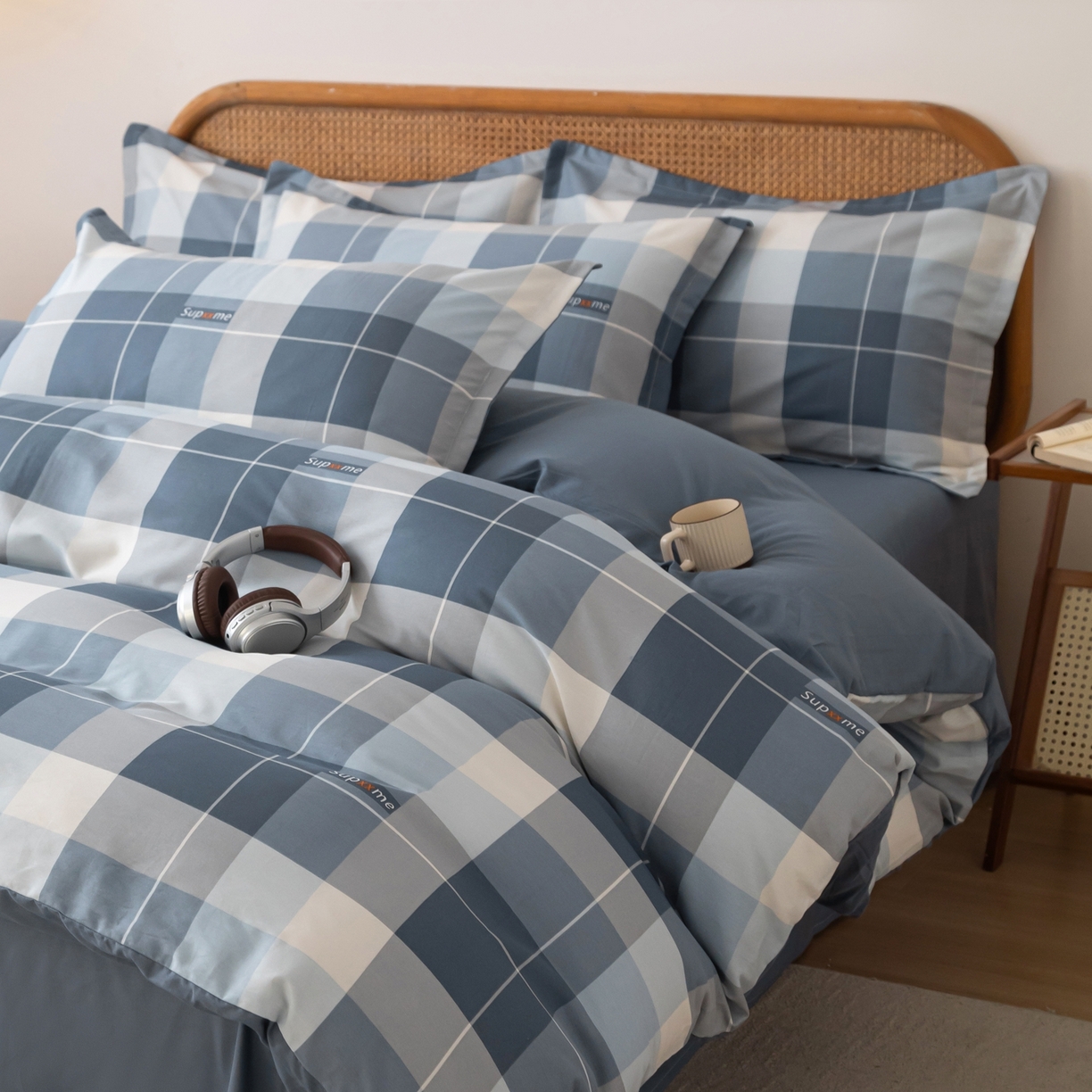 91家纺网 家纺一手货源 找家纺 梦纤绒 2026新款全棉纯棉印花四件套 格语