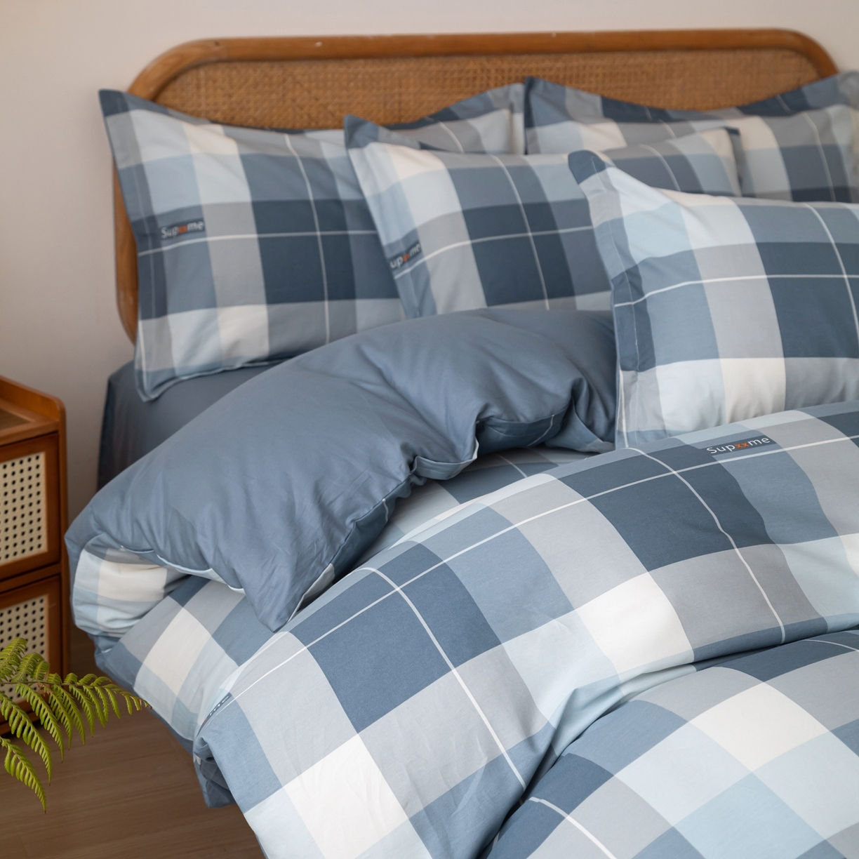 91家纺网 家纺一手货源 找家纺 梦纤绒 2026新款全棉纯棉印花四件套 格语