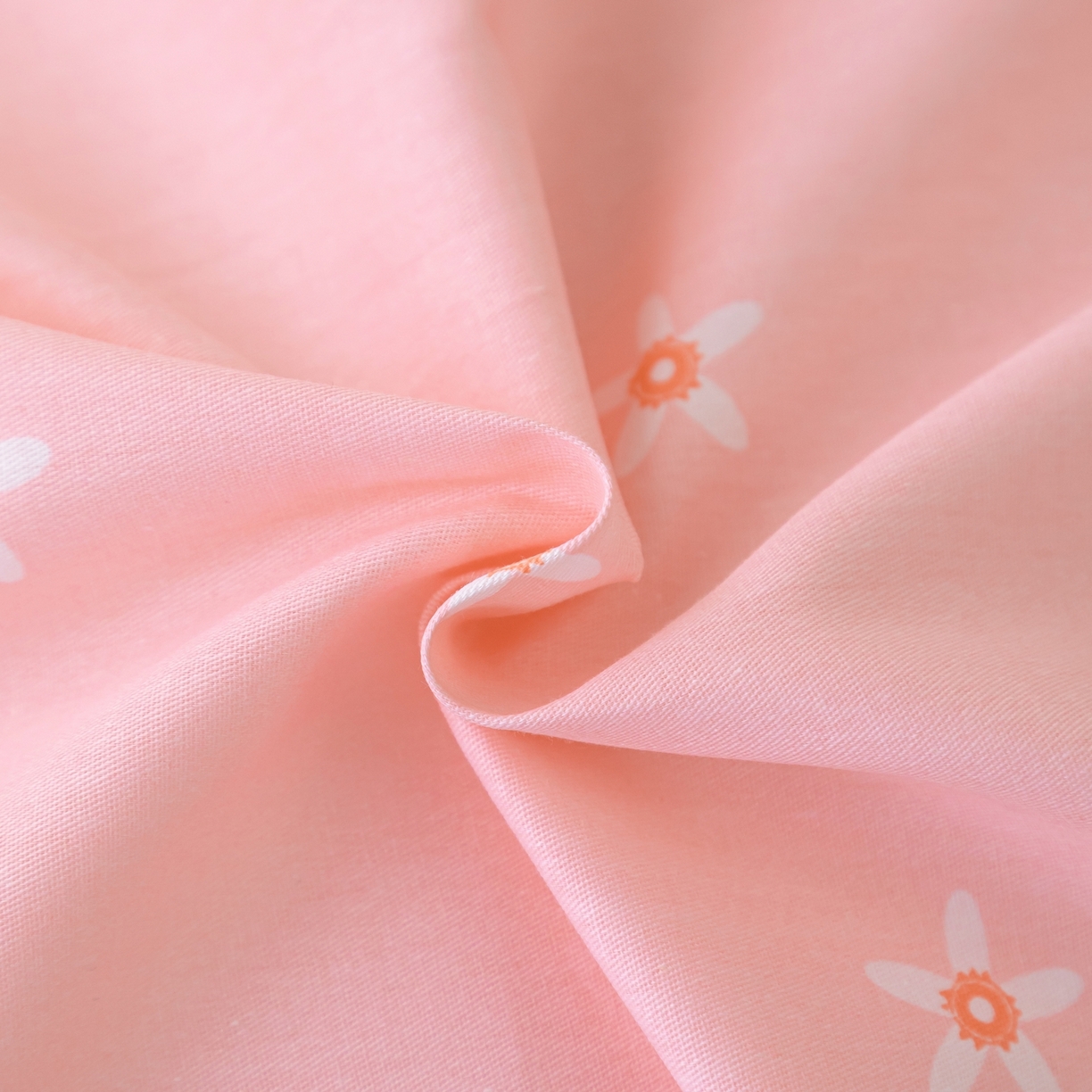 91家纺网 家纺一手货源 找家纺 梦纤绒 2026新款全棉纯棉印花四件套 粉底花