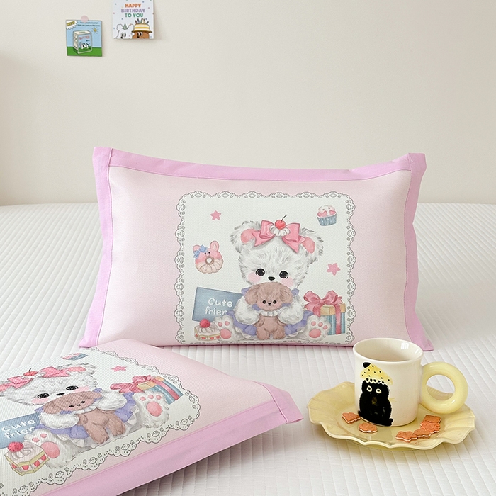 91家纺网 家纺一手货源 找家纺 嗨生活 2026新款大版加密冰丝枕套儿童枕套幼儿园枕套单品枕套枕套单件 公主小熊