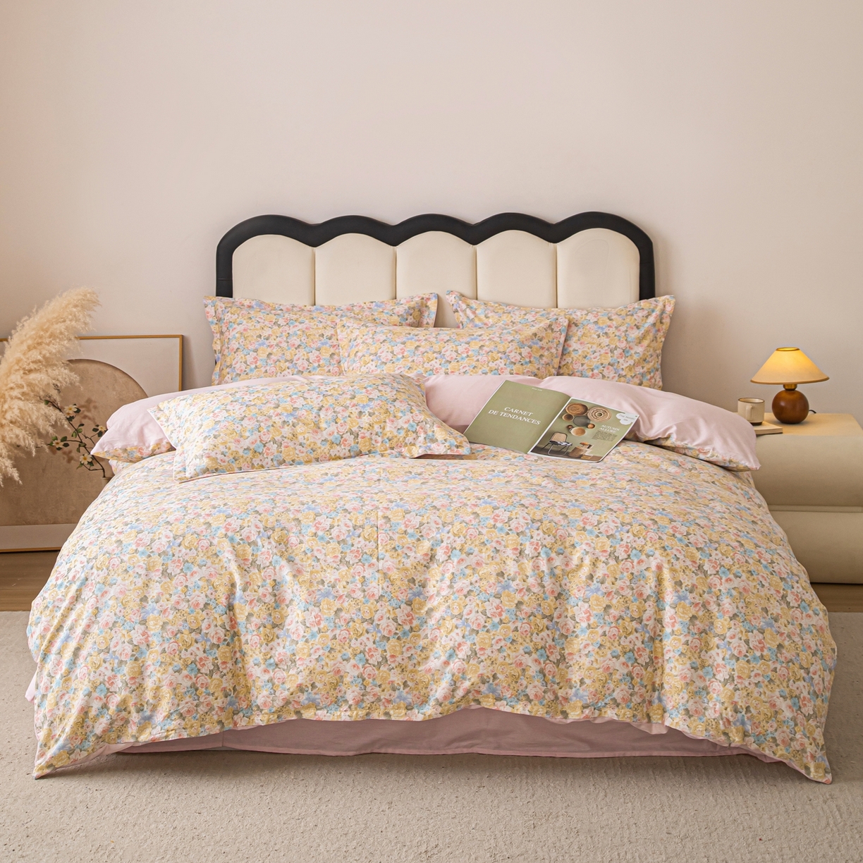 91家纺网 家纺一手货源 找家纺 梦纤绒 2026新款全棉纯棉印花四件套 花样年华