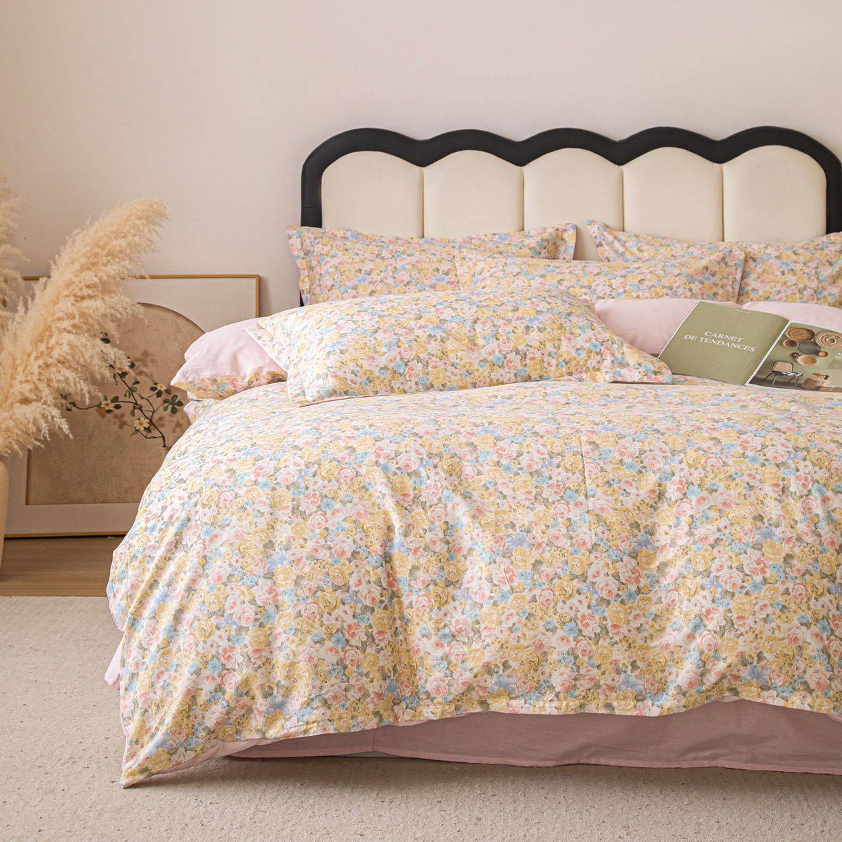 91家纺网 家纺一手货源 找家纺 梦纤绒 2026新款全棉纯棉印花四件套 花样年华