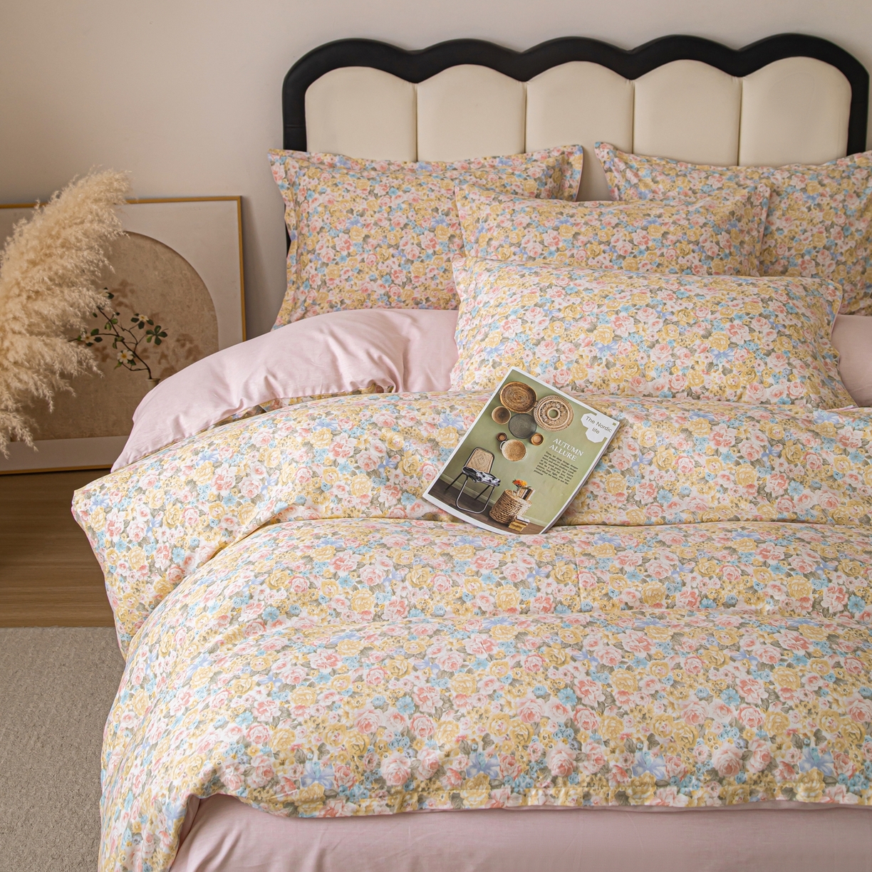 91家纺网 家纺一手货源 找家纺 梦纤绒 2026新款全棉纯棉印花四件套 花样年华