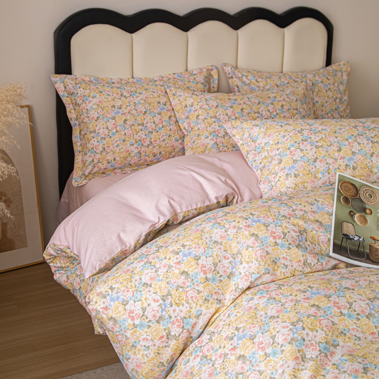 91家纺网 家纺一手货源 找家纺 梦纤绒 2026新款全棉纯棉印花四件套 花样年华