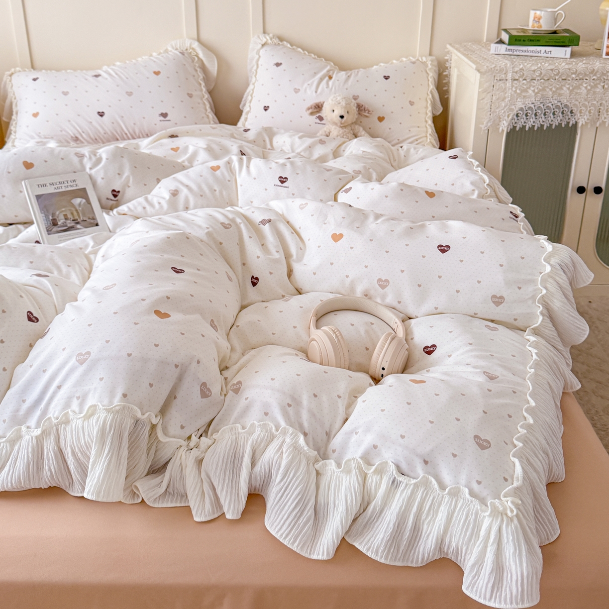 91家纺网 家纺一手货源 找家纺 橘子家 2026新款柔肤棉床单四件套 心愿