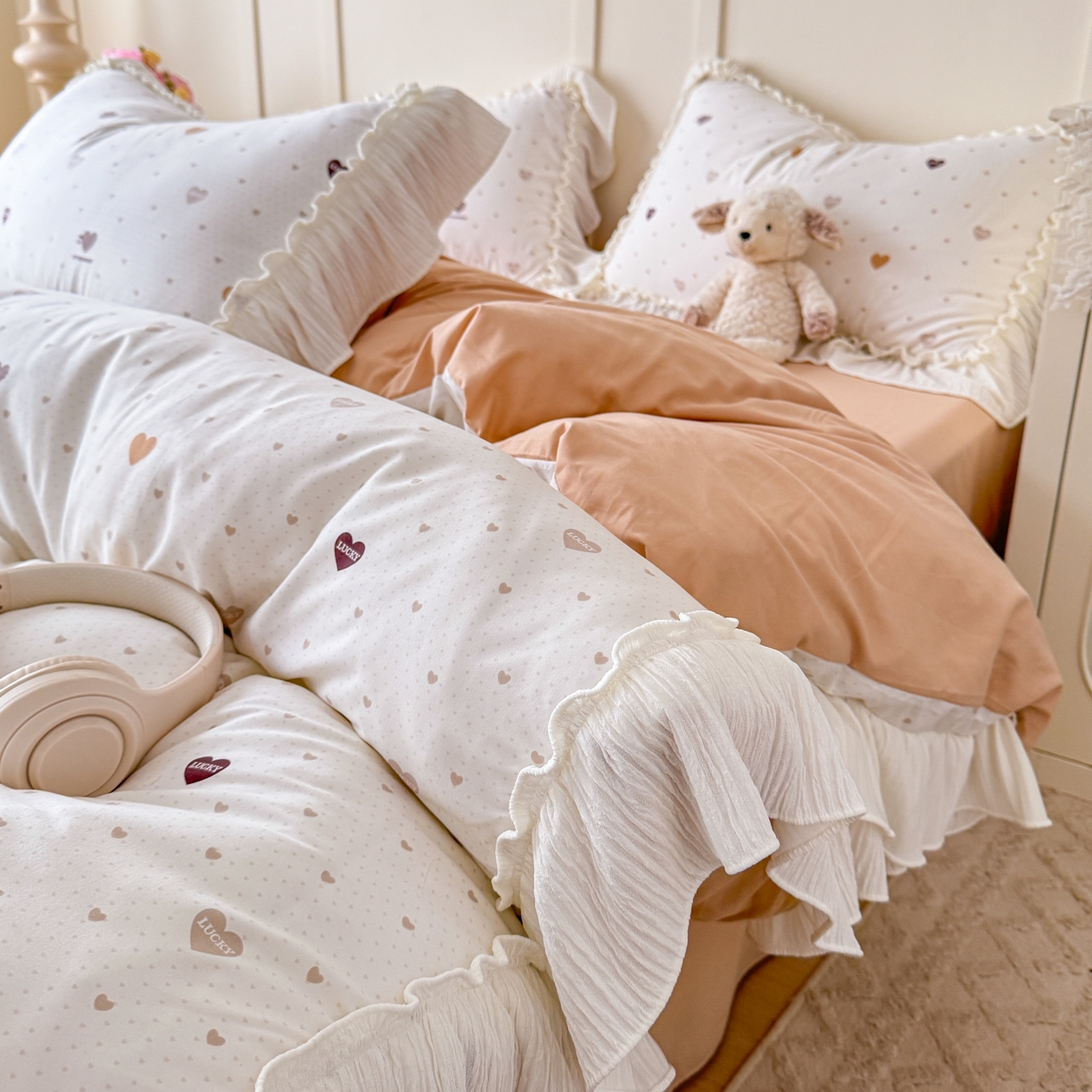 91家纺网 家纺一手货源 找家纺 橘子家 2026新款柔肤棉床单四件套 心愿