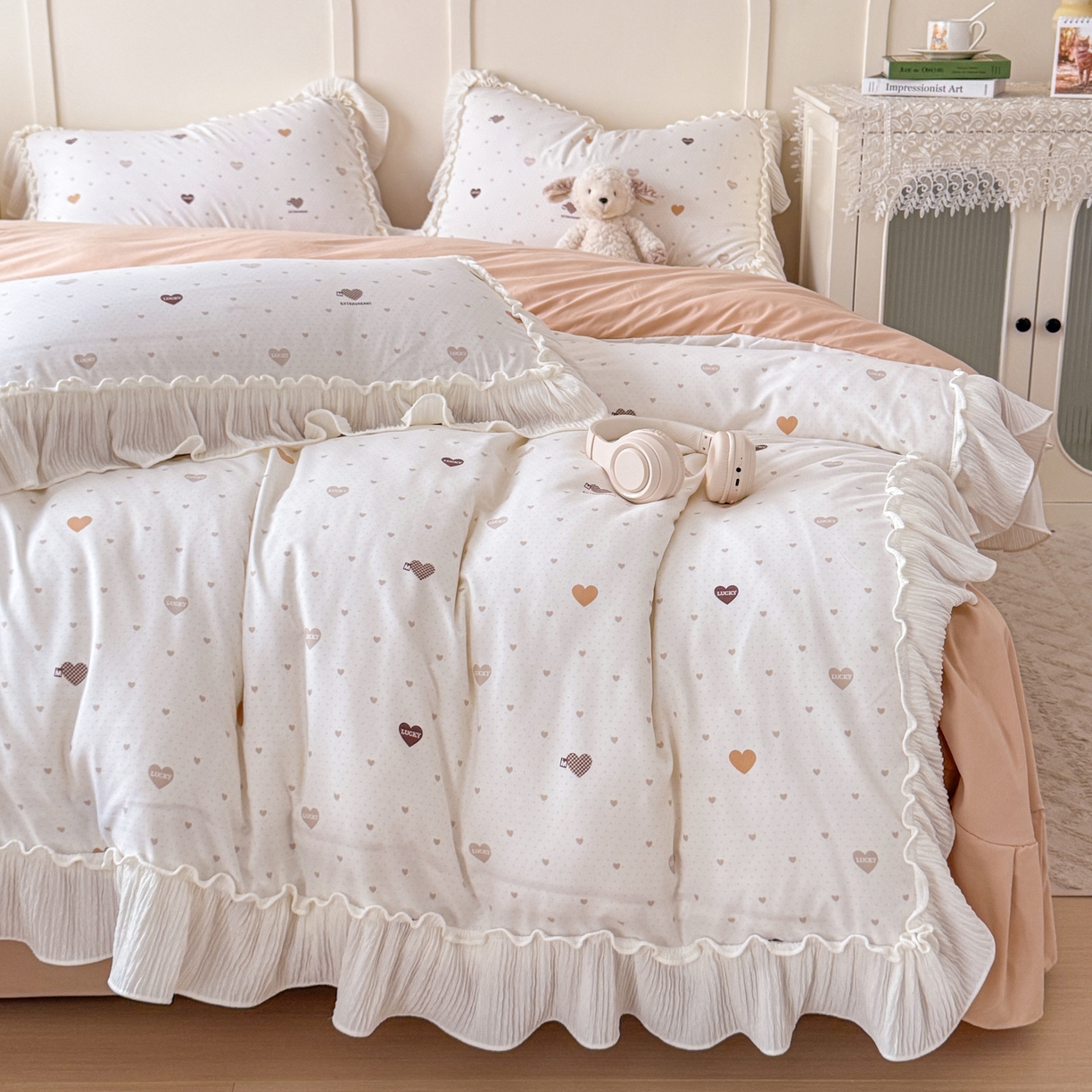 91家纺网 家纺一手货源 找家纺 橘子家 2026新款柔肤棉床单四件套 心愿