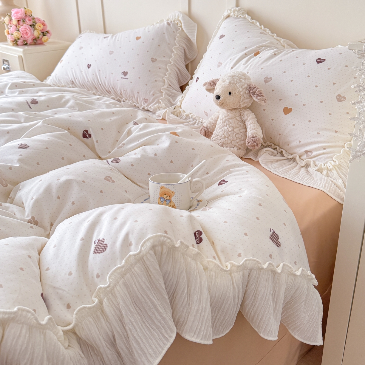 91家纺网 家纺一手货源 找家纺 橘子家 2026新款柔肤棉床单四件套 心愿