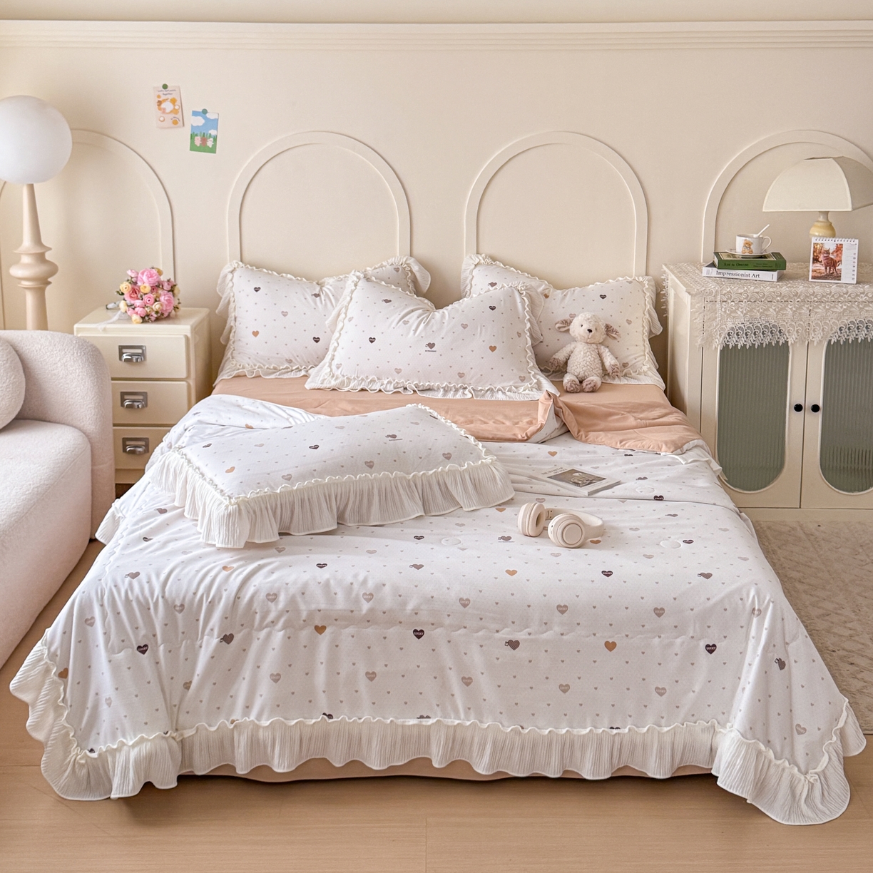 91家纺网 家纺一手货源 找家纺 橘子家 2026新款柔肤棉床单四件套 心愿