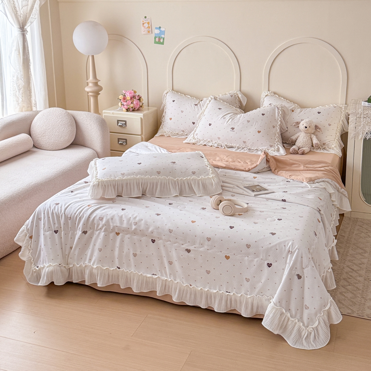 91家纺网 家纺一手货源 找家纺 橘子家 2026新款柔肤棉床单四件套 心愿