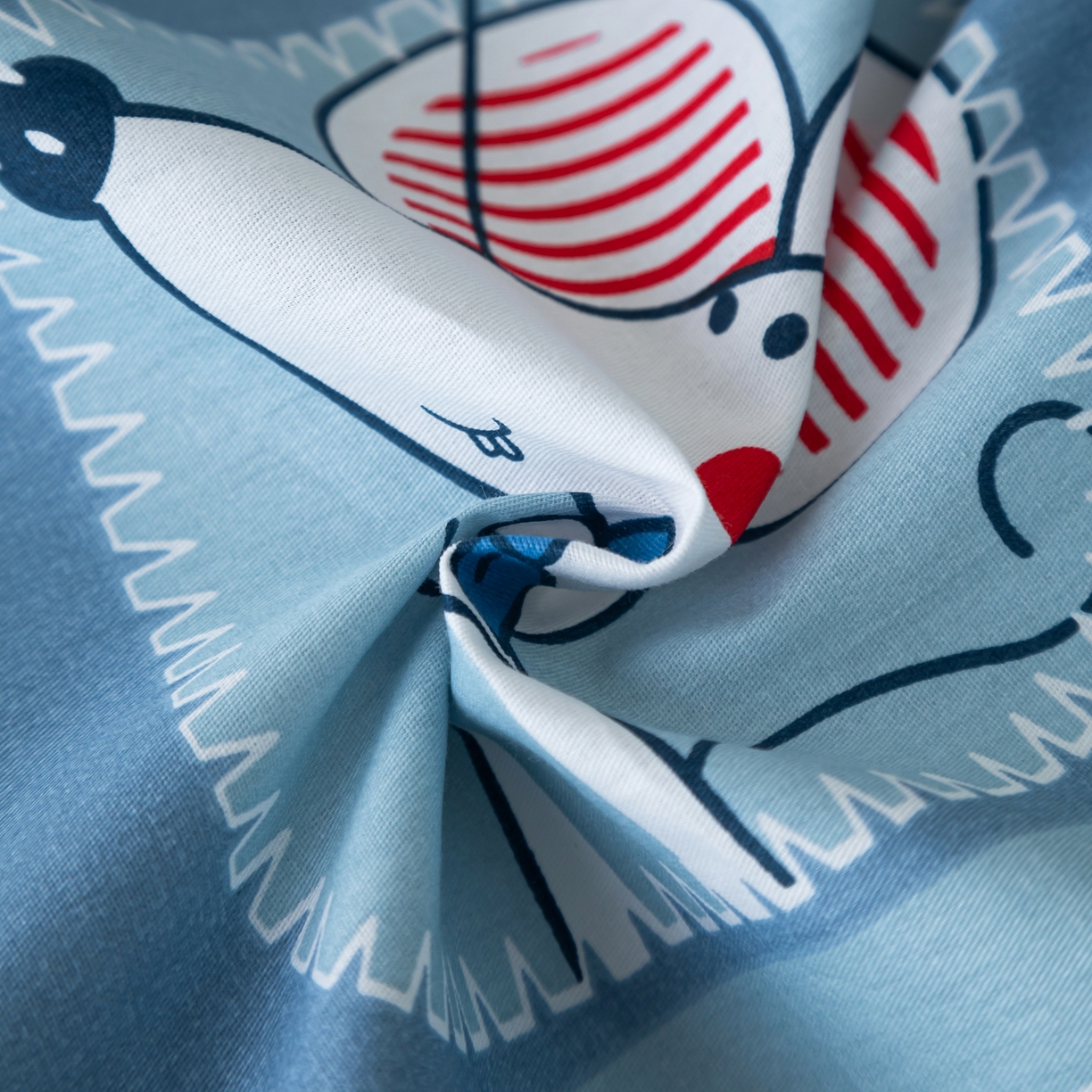 91家纺网 家纺一手货源 找家纺 梦纤绒 2026新款全棉纯棉印花四件套 条纹鼠