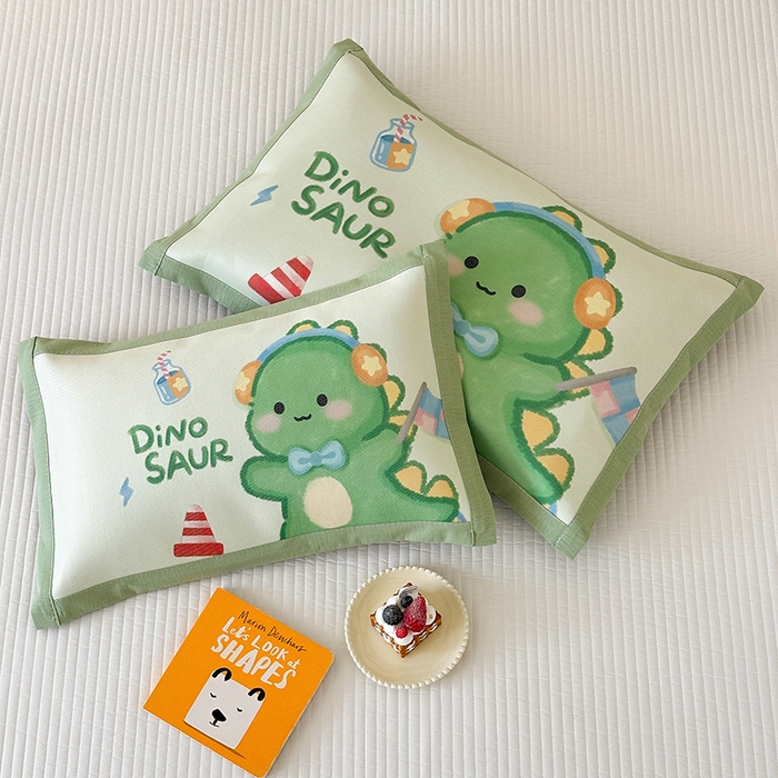 91家纺网 家纺一手货源 找家纺 嗨生活 2026新款大版加密冰丝枕套儿童枕套幼儿园枕套单品枕套枕套单件 恐龙宝宝