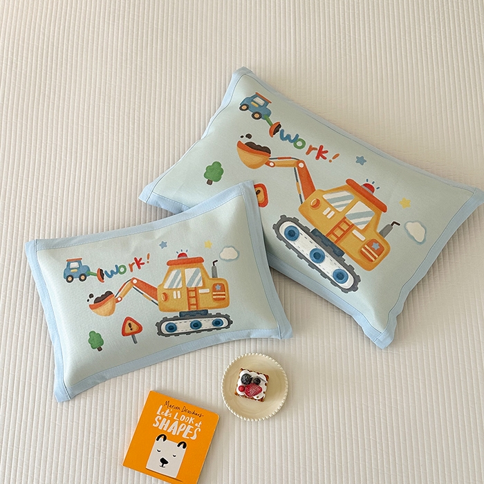 91家纺网 家纺一手货源 找家纺 嗨生活 2026新款大版加密冰丝枕套儿童枕套幼儿园枕套单品枕套枕套单件 蓝色挖掘