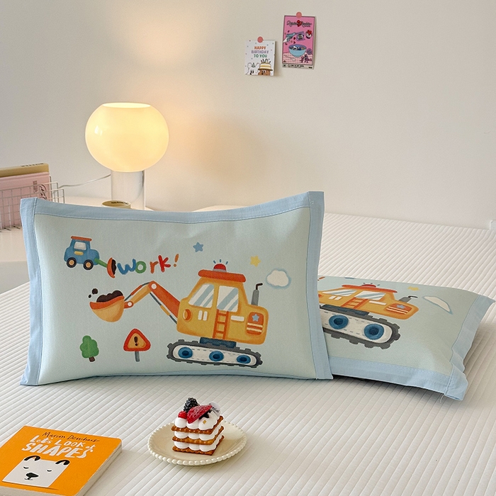 91家纺网 家纺一手货源 找家纺 嗨生活 2026新款大版加密冰丝枕套儿童枕套幼儿园枕套单品枕套枕套单件 蓝色挖掘