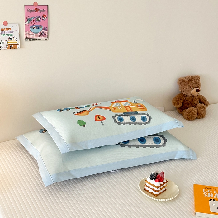 91家纺网 家纺一手货源 找家纺 嗨生活 2026新款大版加密冰丝枕套儿童枕套幼儿园枕套单品枕套枕套单件 蓝色挖掘