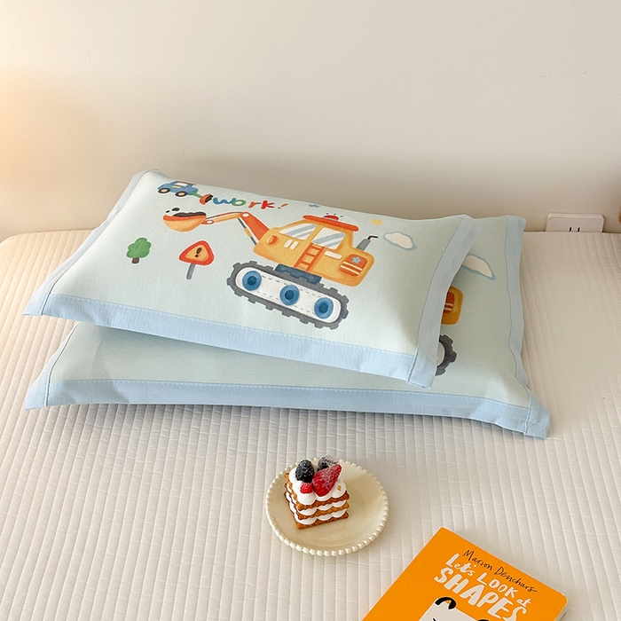 91家纺网 家纺一手货源 找家纺 嗨生活 2026新款大版加密冰丝枕套儿童枕套幼儿园枕套单品枕套枕套单件 蓝色挖掘