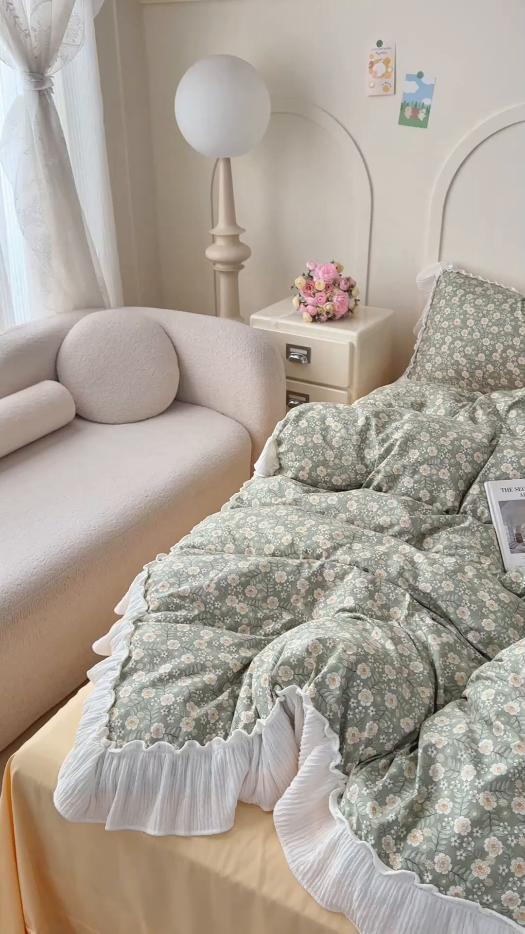 91家纺网 家纺一手货源 找家纺 橘子家 2026新款柔肤棉床单四件套 悠然-绿