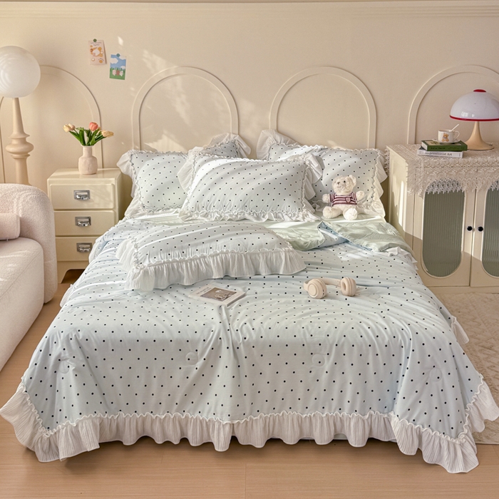 91家纺网 家纺一手货源 找家纺 橘子家 2026新款柔肤棉床单四件套 芋泥啵啵