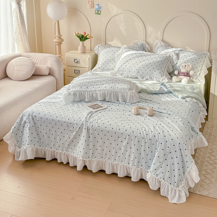 91家纺网 家纺一手货源 找家纺 橘子家 2026新款柔肤棉床单四件套 芋泥啵啵