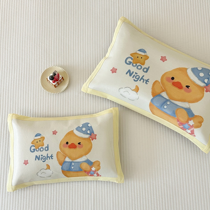 91家纺网 家纺一手货源 找家纺 嗨生活 2026新款大版加密冰丝枕套儿童枕套幼儿园枕套单品枕套枕套单件 萌萌鸭