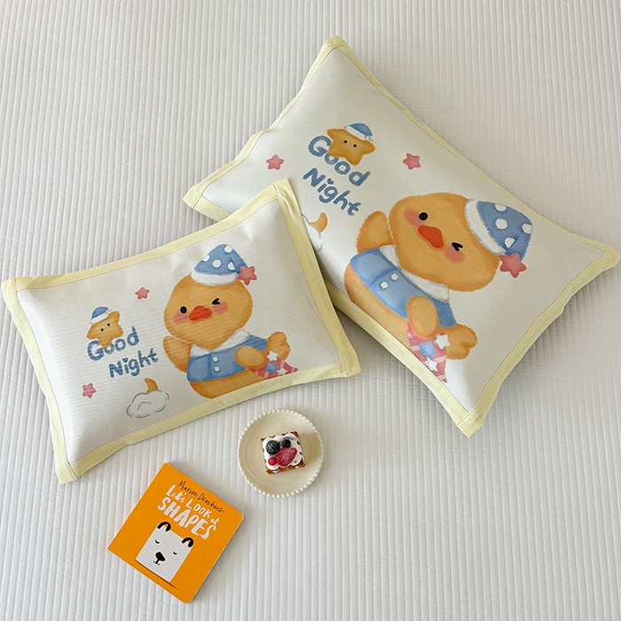 91家纺网 家纺一手货源 找家纺 嗨生活 2026新款大版加密冰丝枕套儿童枕套幼儿园枕套单品枕套枕套单件 萌萌鸭