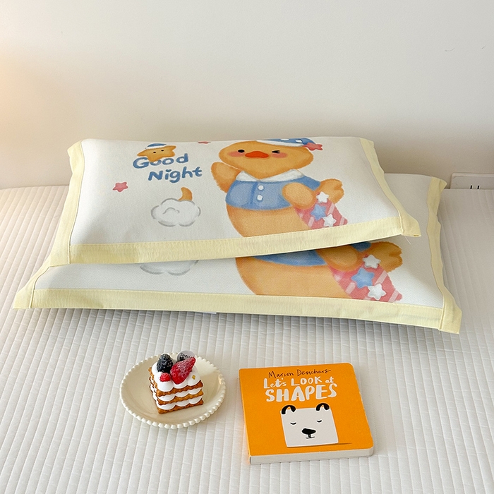 91家纺网 家纺一手货源 找家纺 嗨生活 2026新款大版加密冰丝枕套儿童枕套幼儿园枕套单品枕套枕套单件 萌萌鸭