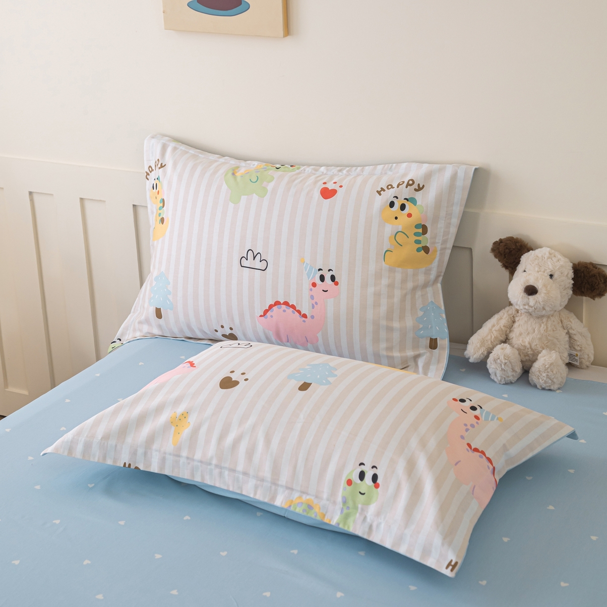 91家纺网 家纺一手货源 找家纺 梦纤绒 2026新款全棉纯棉印花四件套 恐龙世界