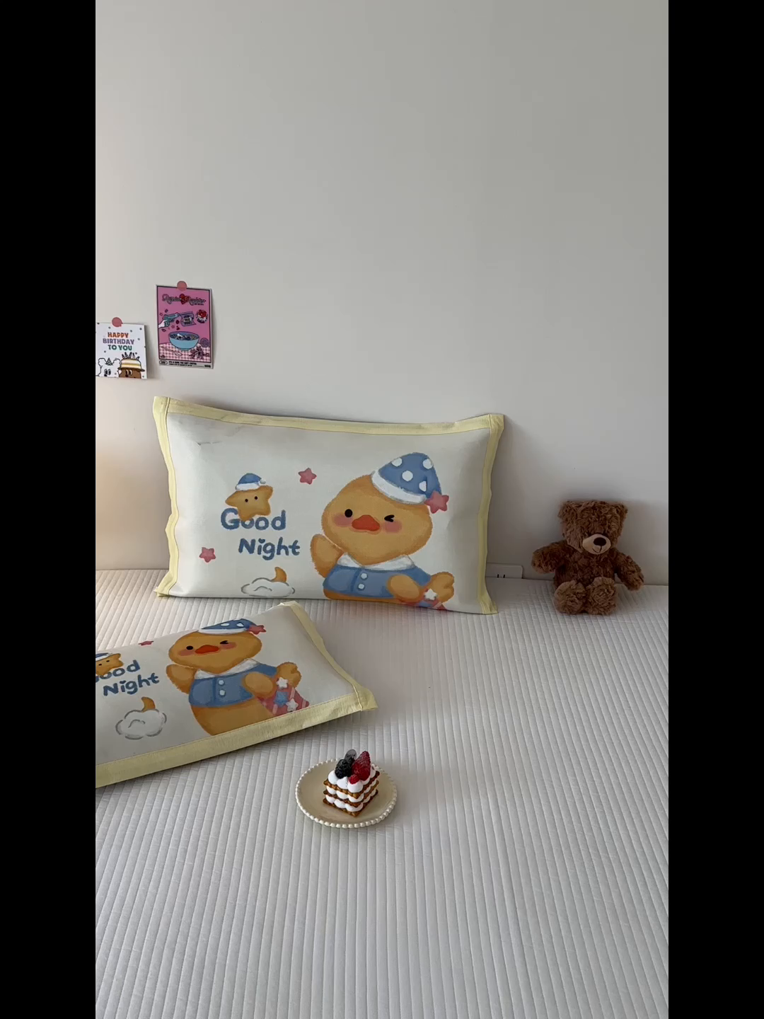 91家纺网 家纺一手货源 找家纺 嗨生活 2026新款大版加密冰丝枕套儿童枕套幼儿园枕套单品枕套枕套单件 萌萌鸭