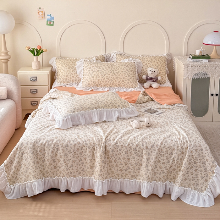 91家纺网 家纺一手货源 找家纺 橘子家 2026新款柔肤棉床单四件套 知否